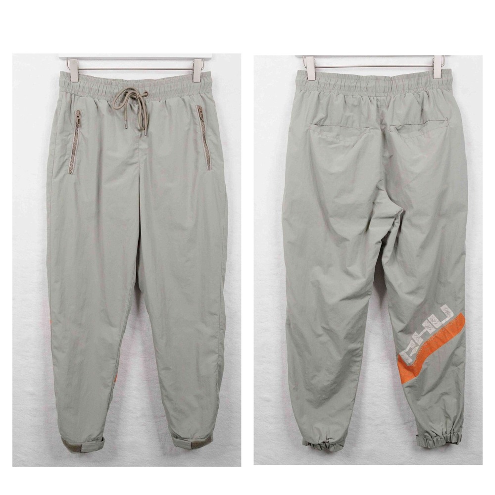 ZARA RHUIGI Jogger Track Pants Drawstring Nylon Gray Streetwear Retro Mens‎ S
